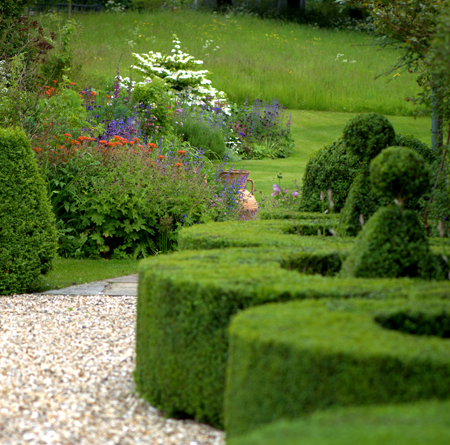 Garden Designer Justin Spink Cottage Garden beneath the Whitehorse