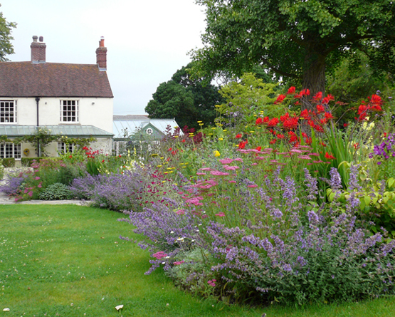 Garden Designer Justin Spink Cottage Garden beneath the Whitehorse